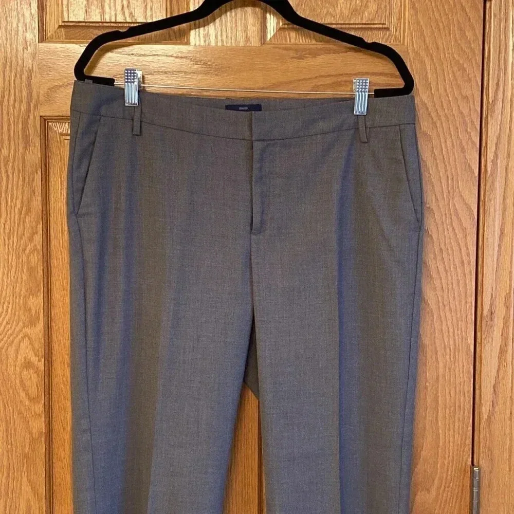 Gap Straight Fit Favorite Trouser Stretch Size 12 Gray Y2K 90s - Picture 2 of 6